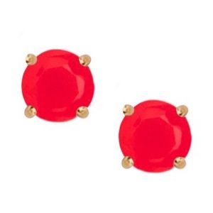 KATE SPADE • Neon Coral Gumdrop Earrings